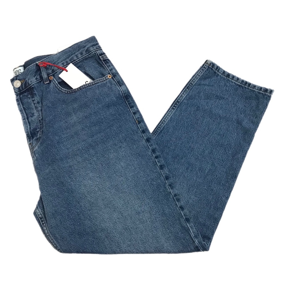 BDG Urban Outfitters Medium Wash Dad Slim Straight Leg Cropped Jean - Picture 5 of 11